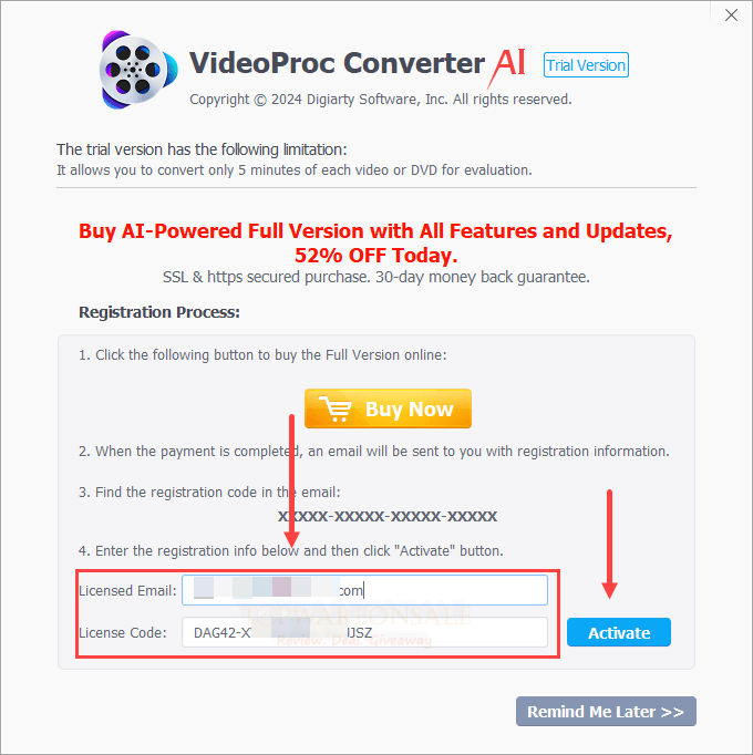 activate videoproc converter ai