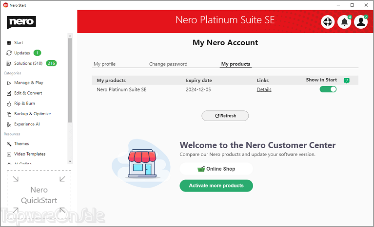 nero platinum suite screenshot