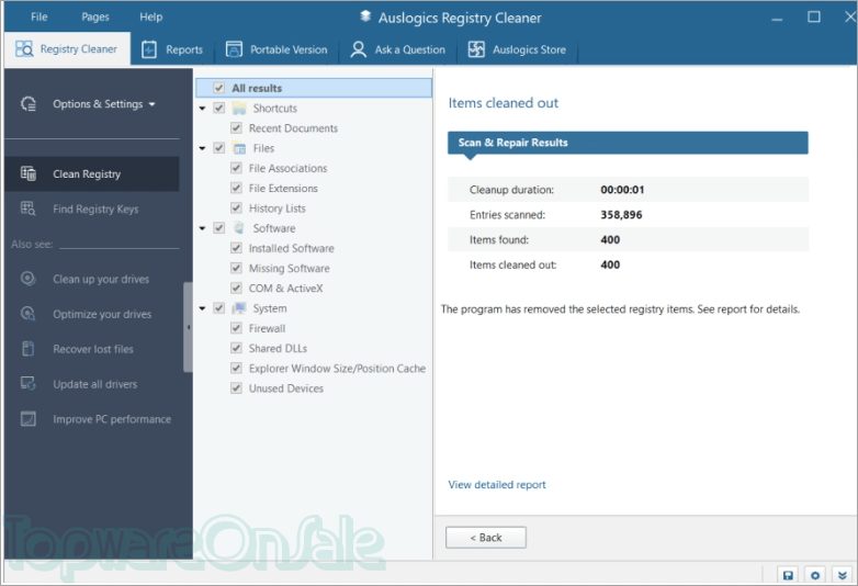 auslogics registry cleaner screenshot auslogics registry cleaner screenshot