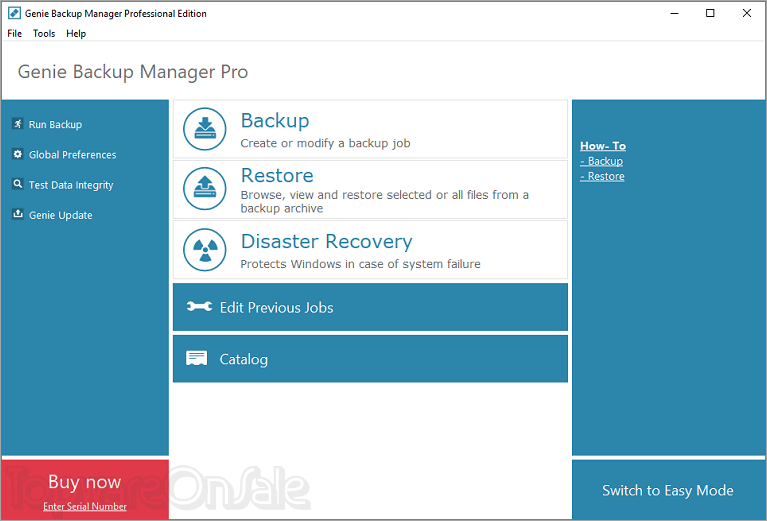 genie backup manager pro screenshot