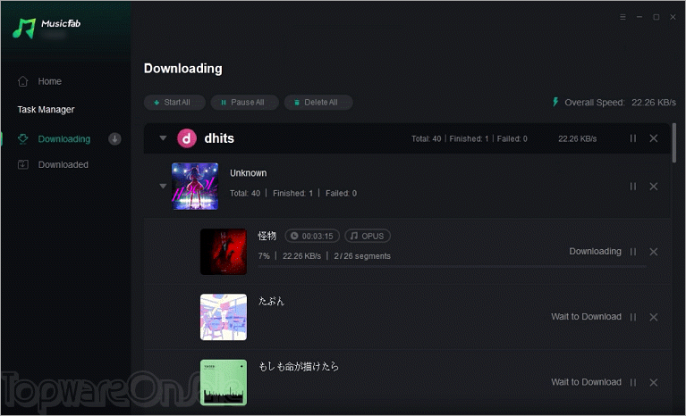 musicfab dhits converter screen musicfab dhits converter screen