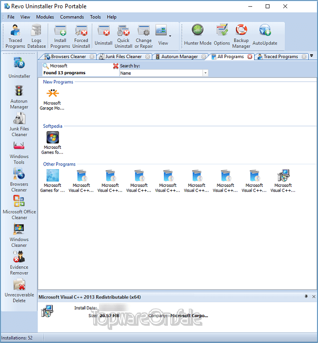 revo uninstaller pro portable screenshot