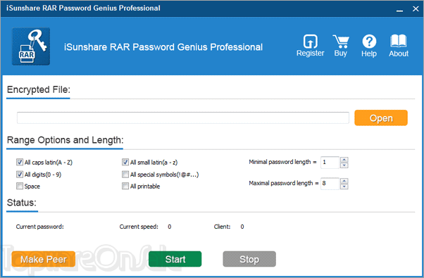 isunshare rar password genius pro screenshot