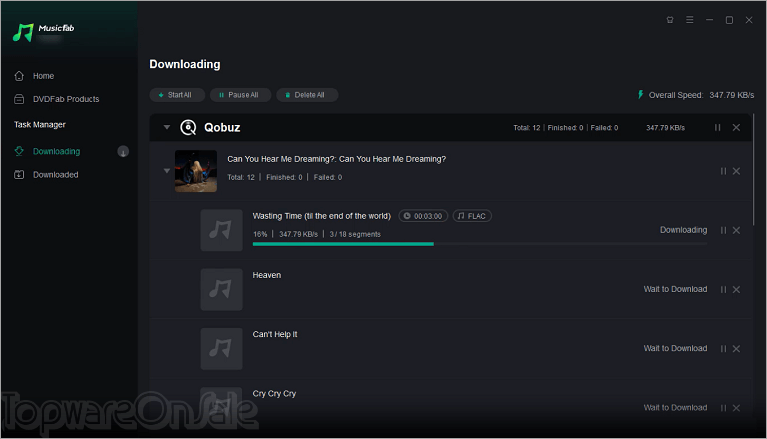 musicfab qobuz converter screenshot