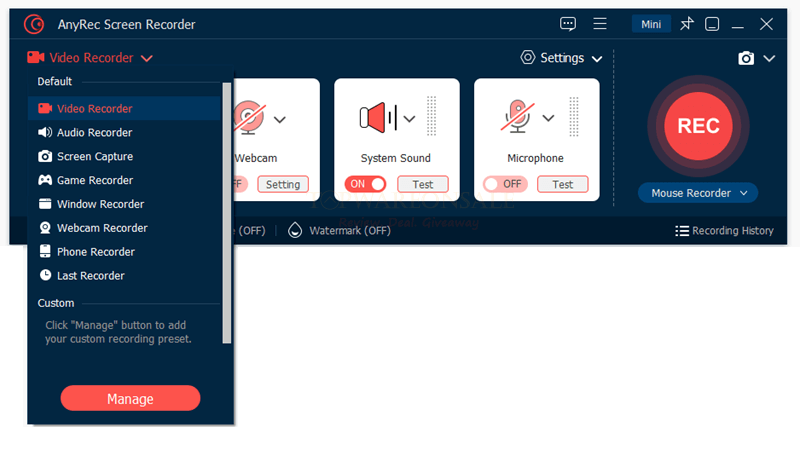 AnyRec Screen Recorder Code Free