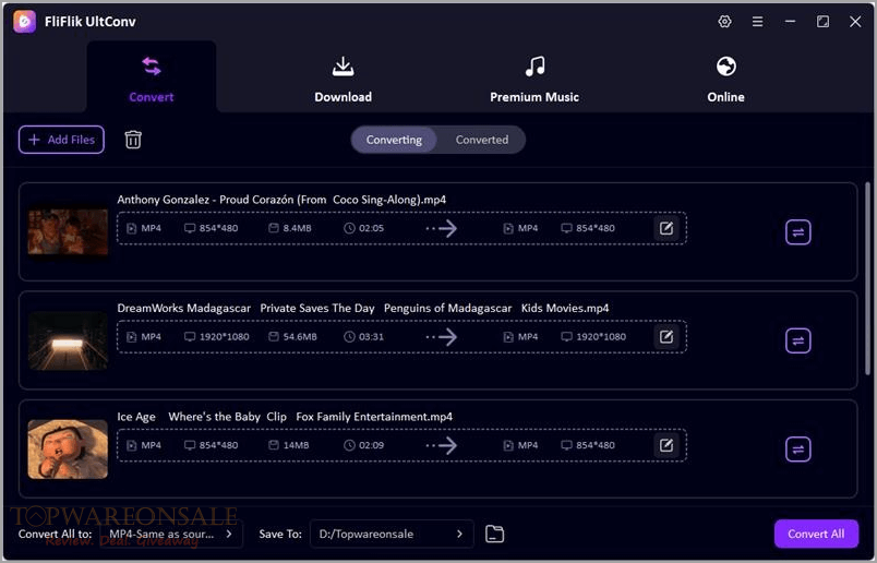 fliflik ultconv video converter screenshot FliFlik UltConv Video Converter