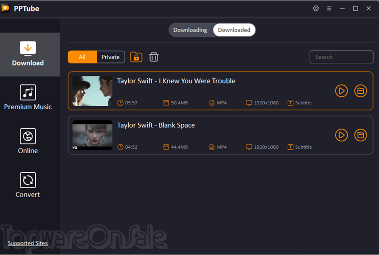 pptube video downloader screenshot