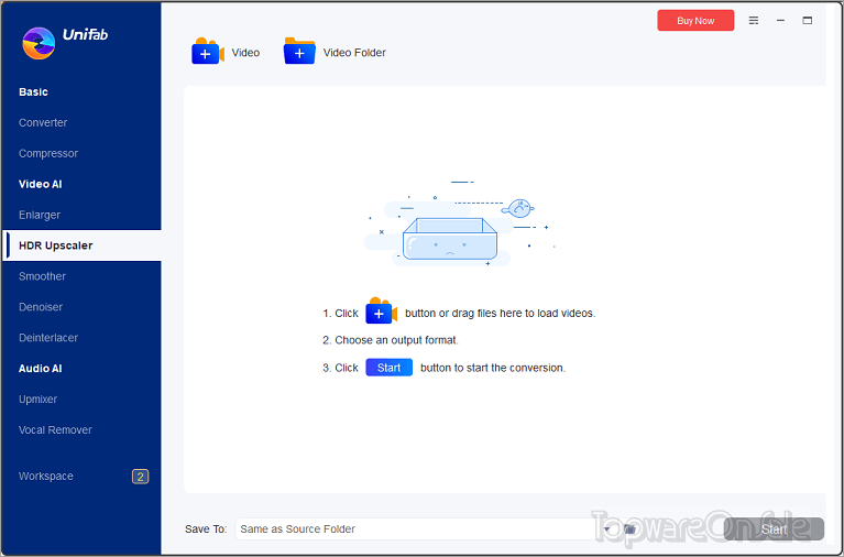 unifab hdr upscaler ai screenshot
