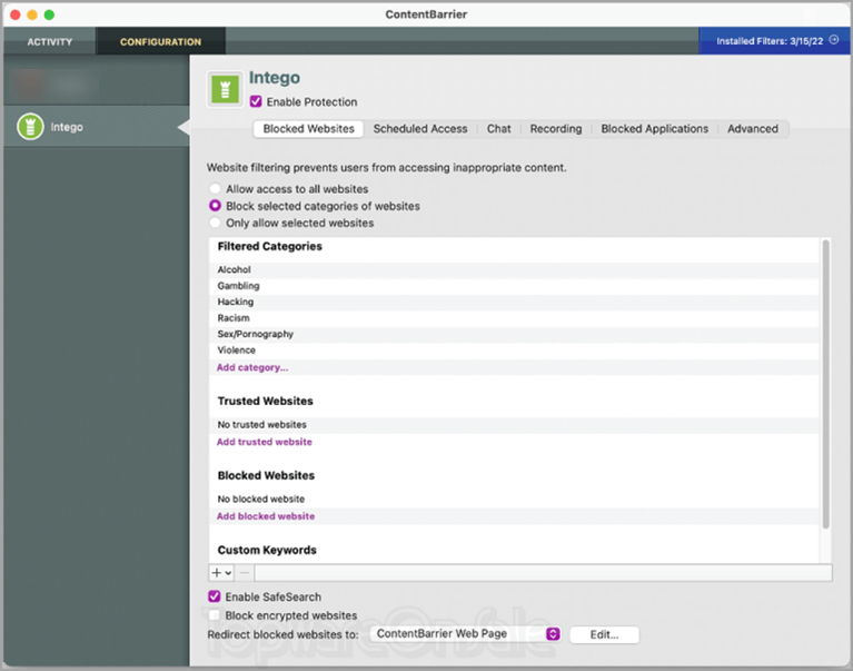 intego contentbarrier screenshot intego contentbarrier screenshot