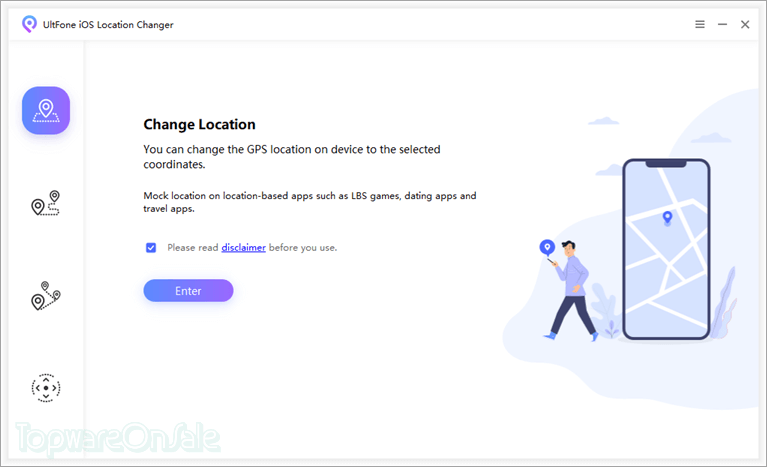 ultfone ios location changer screenshot
