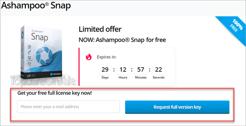 ashampoo snap giveaway email