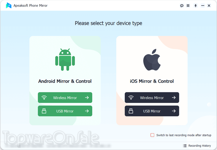 apeaksoft phone mirror screenshot