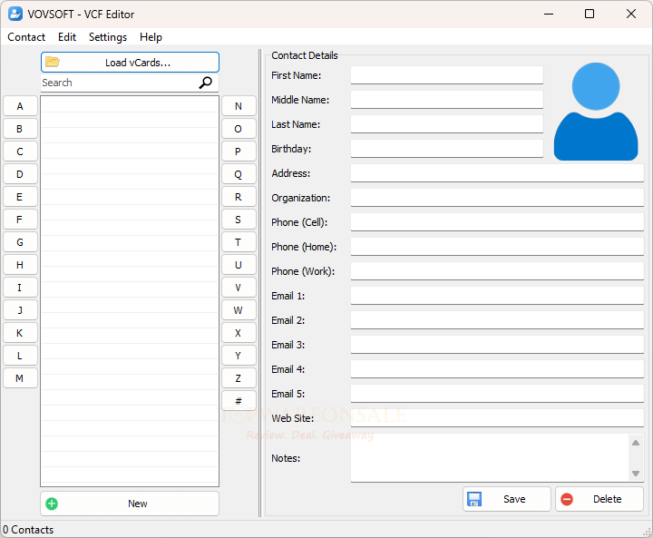 vovsoft vcf editor giveaway key free Vovsoft VCF Editor