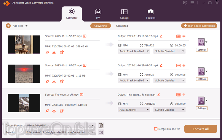 apeaksoft video converter ultimate screenshot