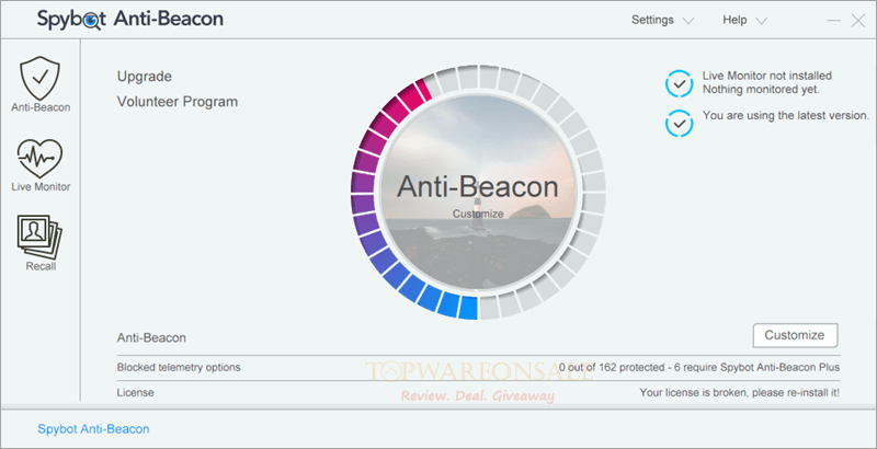 Spybot Anti-Beacon Home