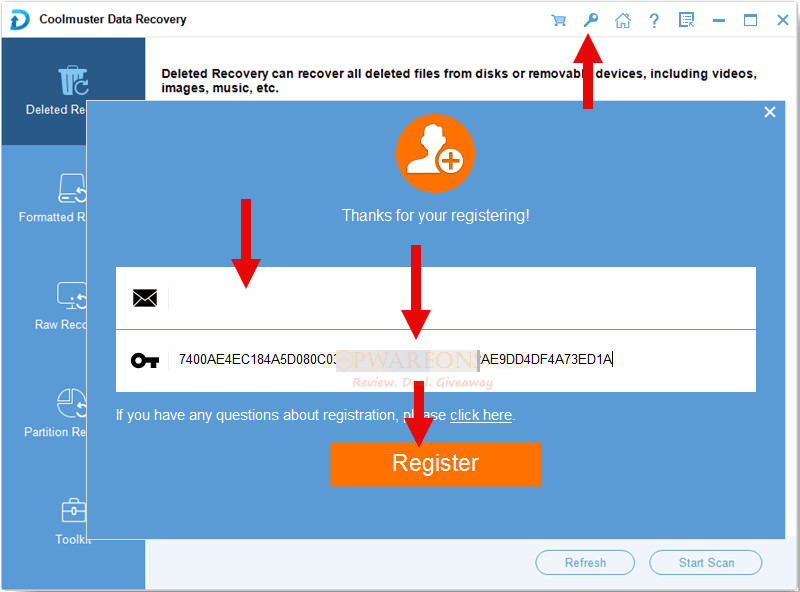 registration coolmuster data recovery free